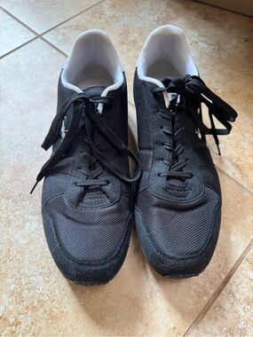 Diadora Black Mesh Lace-Up Sneakers